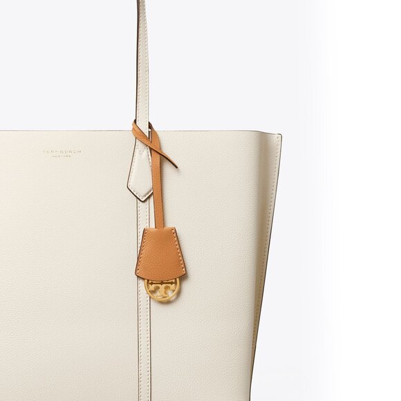 Tory Burch Perry Large Leather Tote – New Ivory - Picture 2 of 7